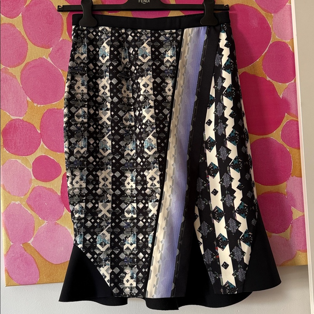 Peter Pilotto Black and White Patterned Skirt